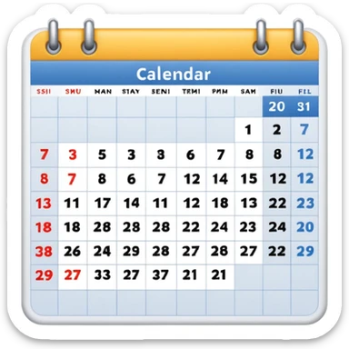 31 calendar sticker