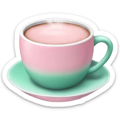 aesthetic Christmas Pink cup of cocoa sticker