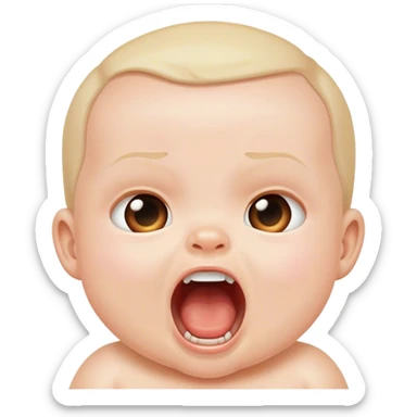 CUTE BABY SCREAMING sticker