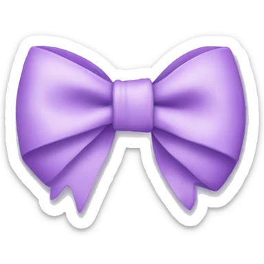 Light purple bow on light purple bow sticker