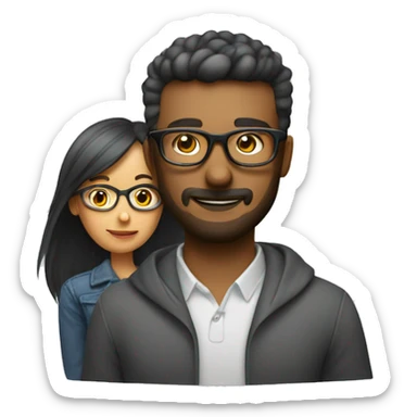 uiux designer with put on glasses and woman sticker