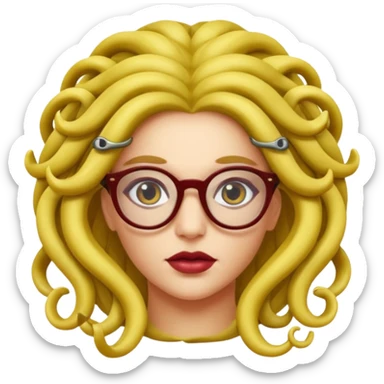 Medusa Versace with glasses  sticker