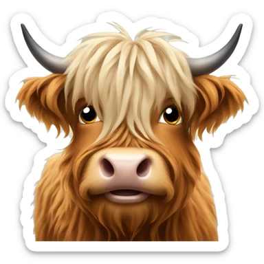 Light highland cattle sticker