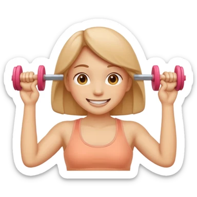 beige Gym Wellness Emoji sticker