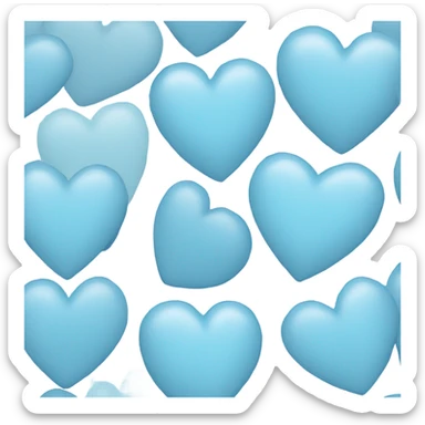 Light blue heart  sticker