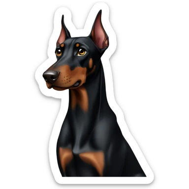 black doberman sticker