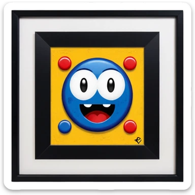 Painting that says "Get out of my game!!" sticker