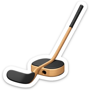 hockey stick and puck sticker