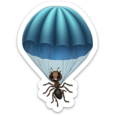 Parachuting ant sticker