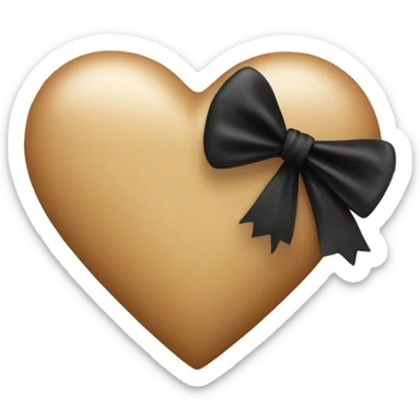 Heart with a black bow sticker