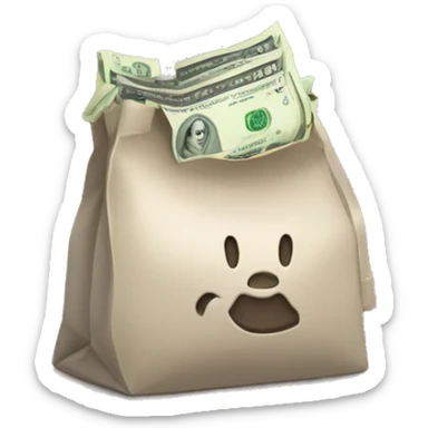 Un ladrón con una bolsa de dinero  sticker