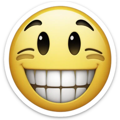 Smiley tear grin sticker