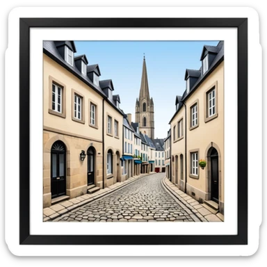 quimper brittany realistic sticker