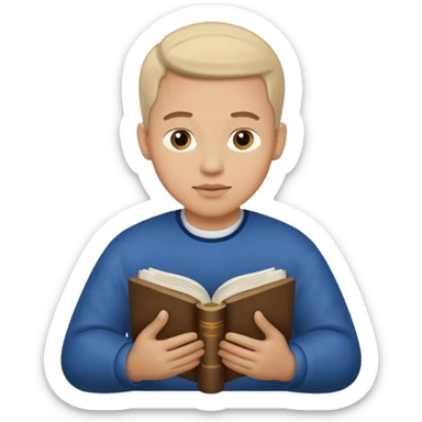 Guy who reads Bible sticker