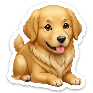 Golden retriver dog sticker