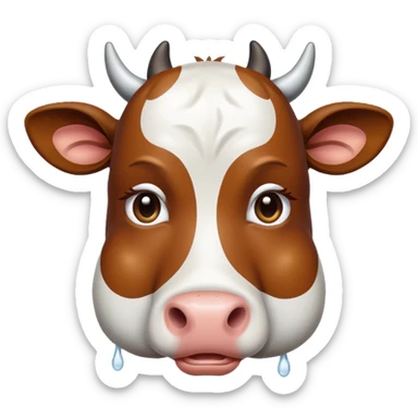 cow sad sticker