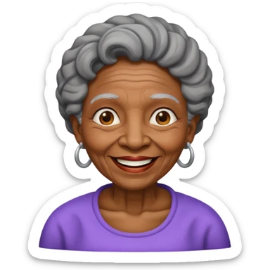Old black grandma sticker