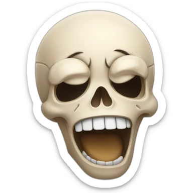skull crying laughing sticker