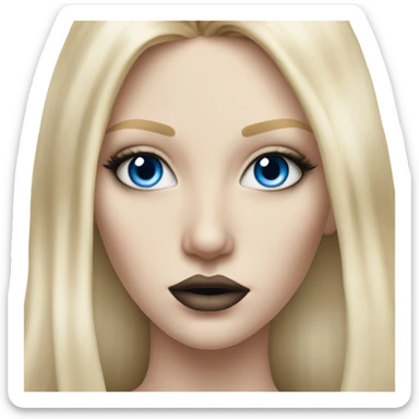 hyper realistic goth blonde blue eyes victoria secret model sticker