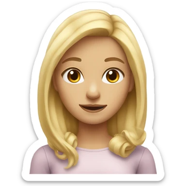 Cute blonde girl sticker