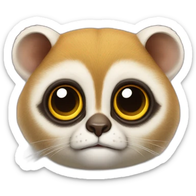 Loris lent avec des yeux en forme de cœur  sticker