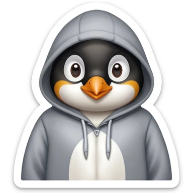 Penguin wearing a hoodie asking how Chicago was sticker