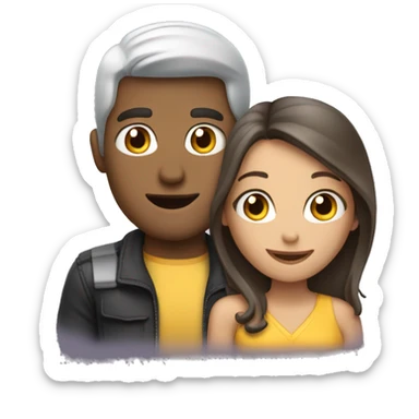 booking date a guy and a girl sticker