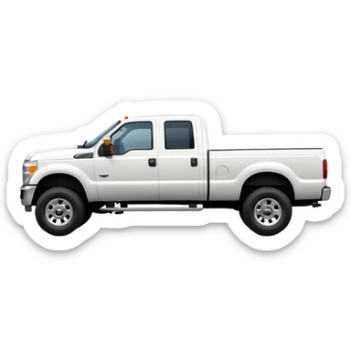 White Ford F250 Crew Cab sticker