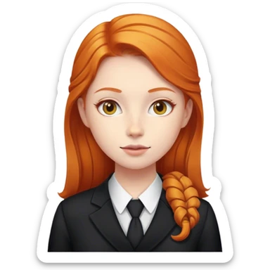 The ginger girl diplomat sticker