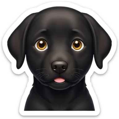 Labrador  negro adulto sticker