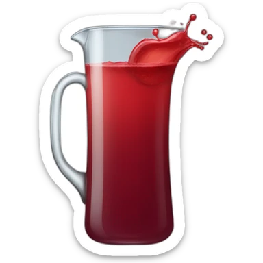 jug of red juice sticker