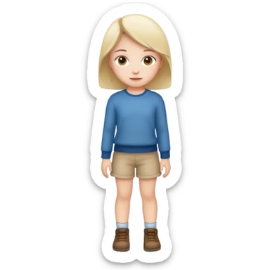 girl kid full body sticker
