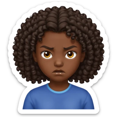 11 years old curly dark brown hair hate the world sticker