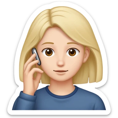 Tuck hair behind ear sticker