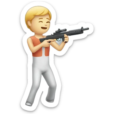 shooting back pain sticker