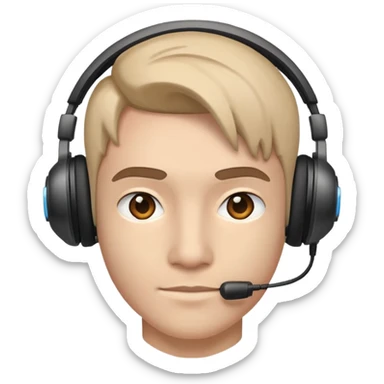 Face wearing gaming headset sticker