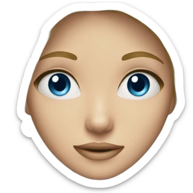 A girl Blonde with blue eyes sticker