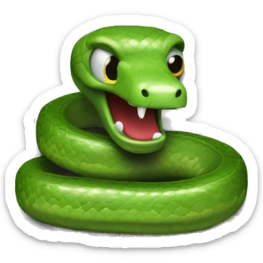 python programming snake logo but like the hankey emoji sticker