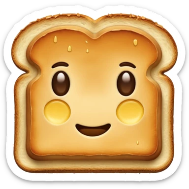 toasted bread on butter sticker