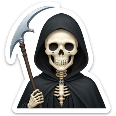 the death with black cloak sticker