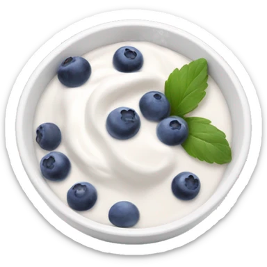 Yogurt bowl with blueberries  sticker