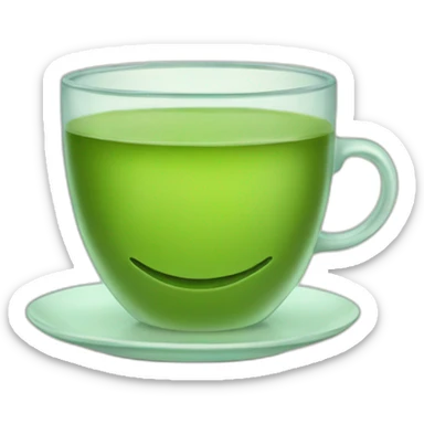 a cup of green tea sticker