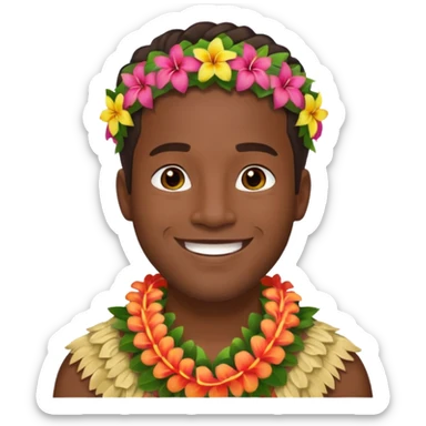 hawaian man sticker