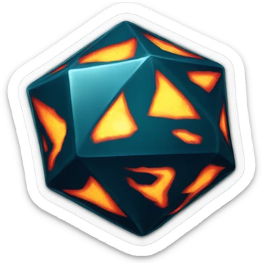 D20 on fire sticker