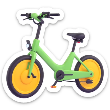 modern e-bike 3d emoji style sticker