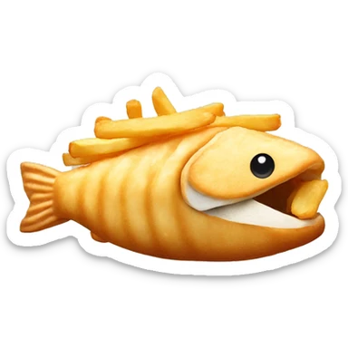 Fish and chips sticker