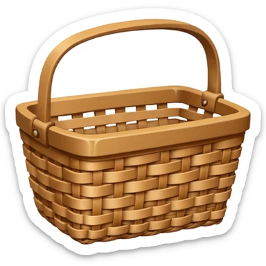 empty wicker basket sticker