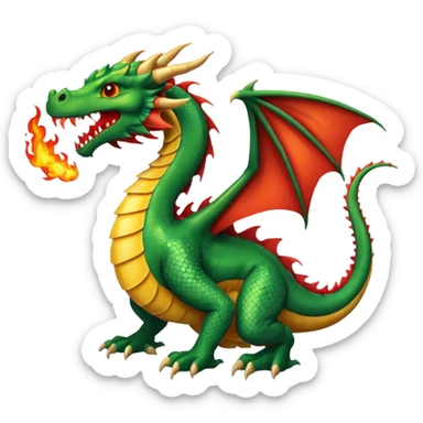 fire-breathing dragon sticker