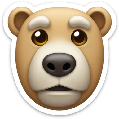 oso con un lazo en la cabeza  sticker