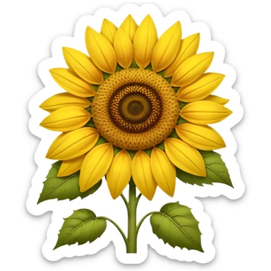 Noo, i want sunflower 🌻.  Just like this. With browner center. And without green sleaves. Much more browner center of the flower please
 sticker